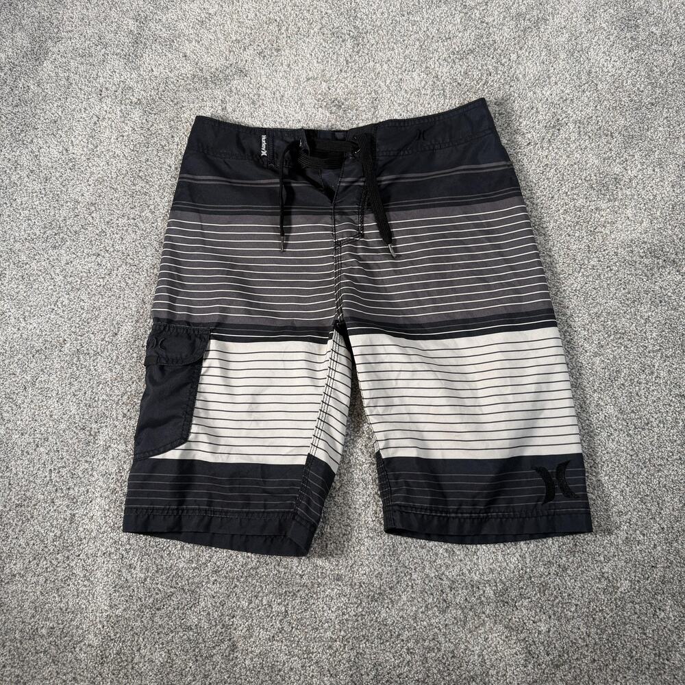 Hurley Swim Trunks 28 Striped Surf Beachwear Skater Sporty Coastal Streetwear